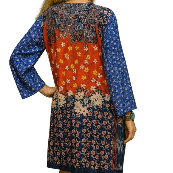 Johnny Was Lunamo Mandy  silk dress NWT RARE - Picture 3 of 14